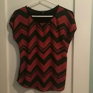 Red and Black Chevron Shirt
